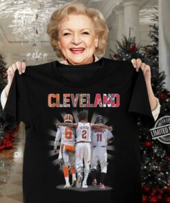 Original Cleveland Sports Teams Cleveland Browns Cleveland Cavaliers Cleveland Indians Signatures Shirt 6