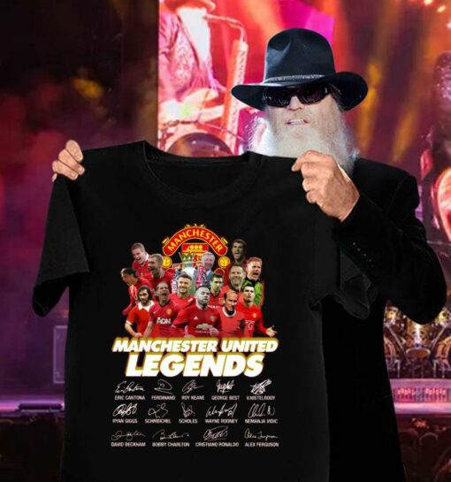 Funny Cristiano Ronaldo Manchester United Legends Signatures Shirt 3