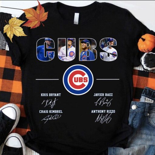 Awesome Cubs Kris Bryant Javier Baez Anthony Rizzo Craig Kimbrel Signatures Chicago Cubs Shirt 1