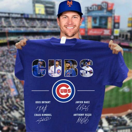 Awesome Cubs Kris Bryant Javier Baez Anthony Rizzo Craig Kimbrel Signatures Chicago Cubs Shirt 3