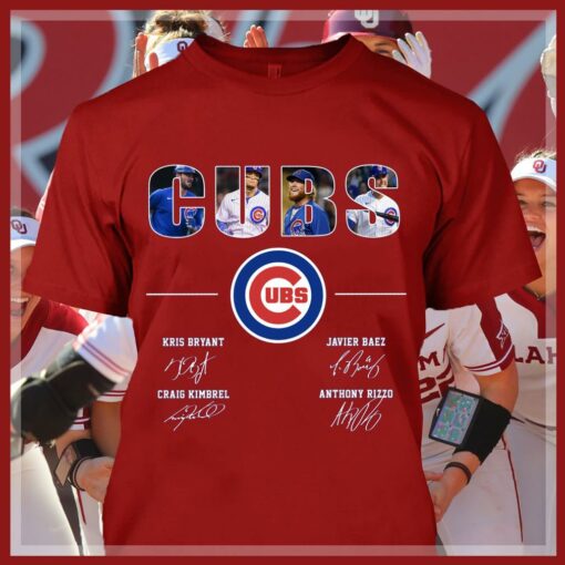 Awesome Cubs Kris Bryant Javier Baez Anthony Rizzo Craig Kimbrel Signatures Chicago Cubs Shirt 4