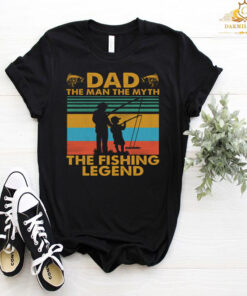 Dad the man the myth the fishing legend vintage T-shirt