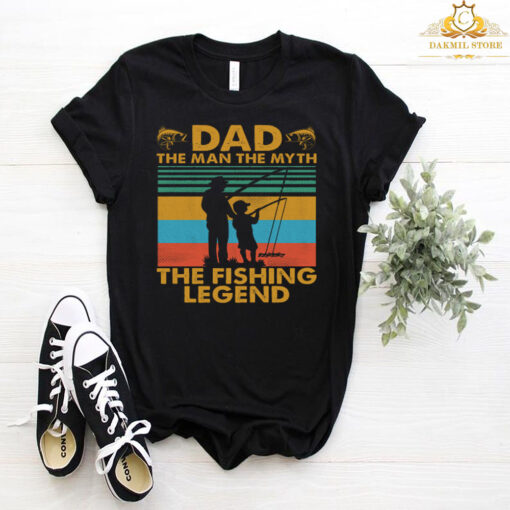 Dad the man the myth the fishing legend vintage T-shirt