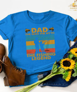 Dad the man the myth the fishing legend vintage T-shirt