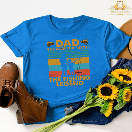 Dad the man the myth the fishing legend vintage T-shirt
