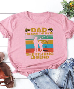 Dad the man the myth the fishing legend vintage T-shirt