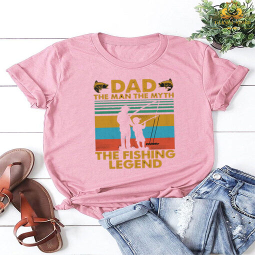 Dad the man the myth the fishing legend vintage T-shirt