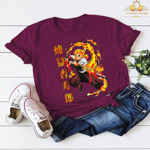 Demons Slayers Kimetsus No Yaibas Rengokus T-Shirt