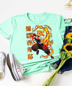 Demons Slayers Kimetsus No Yaibas Rengokus T-Shirt