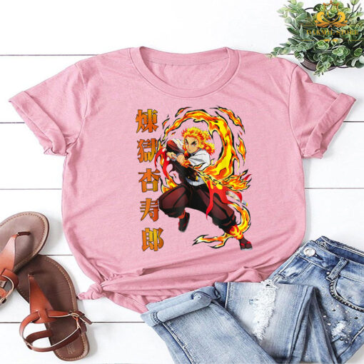 Demons Slayers Kimetsus No Yaibas Rengokus T-Shirt