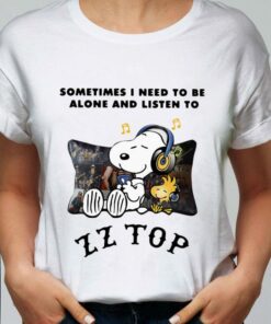 Dusty Hill Snoopy Sometimes i need to be alone and listen to ZZ Top band Shirt 5
