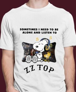 Dusty Hill Snoopy Sometimes i need to be alone and listen to ZZ Top band Shirt 6