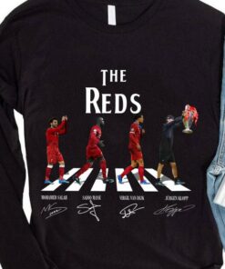 Best FC Liverpool Champions The Reds Walking Abbey Road Signatures Shirt 7