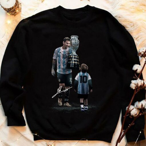 Father's day Lionel Messi And Son Signature Shirt 4