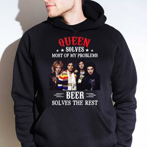 Awesome Freddie Mercury Queen solves most of my problems beer solves the rest shirt 4