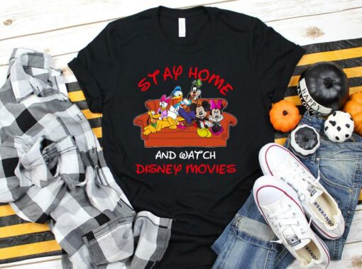 Friends Mickey Mouse Stay Home Watch TV Shirt 1
