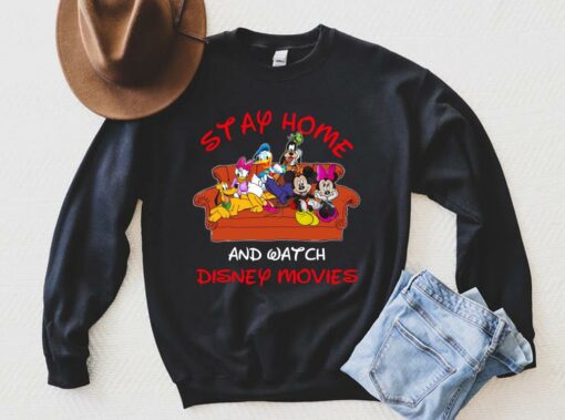 Friends Mickey Mouse Stay Home Watch TV Shirt 2
