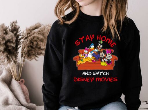 Friends Mickey Mouse Stay Home Watch TV Shirt 4