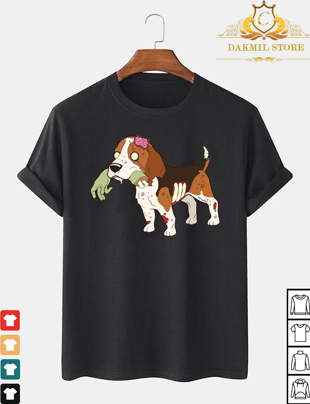 Funny Dog Halloween Beautiful Beagle Zombie Hand Gift Shirt