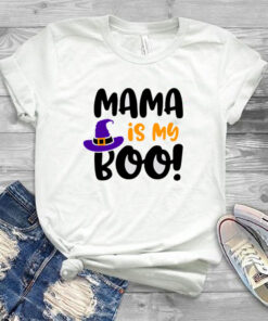 Funny Halloween Mama is my boo T-shirt