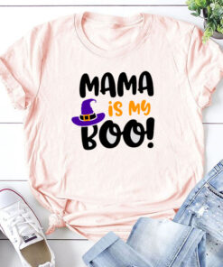 Funny Halloween Mama is my boo T-shirt