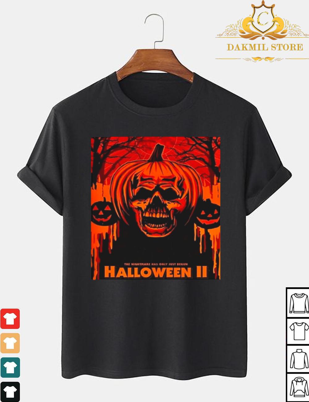 Funny Pumpkin the nightmare has only just degun Halloween shirt