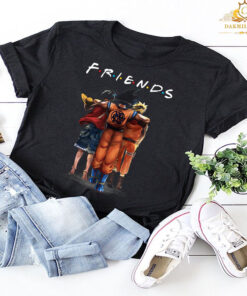 Monkey D.luffy Son Goku Luffy And Naruto Eating Friends Anime Shirt, Anime Friends Shirt