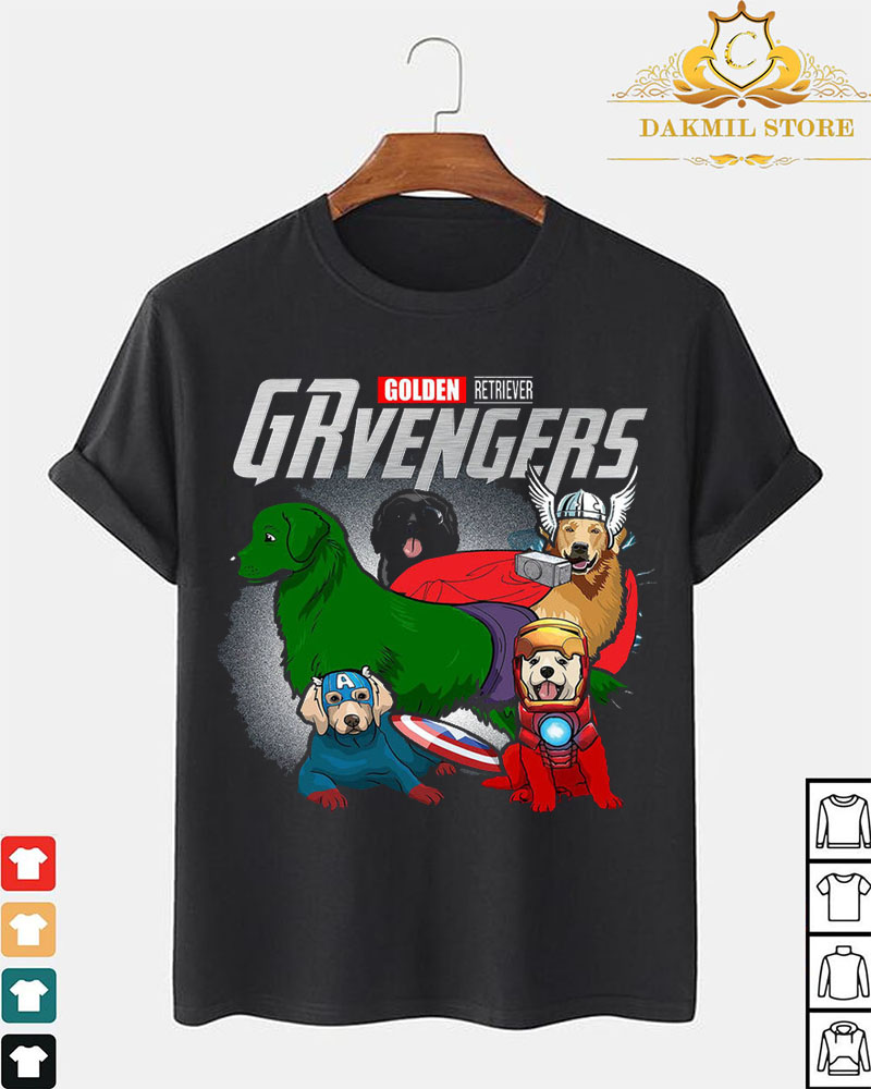 Golden Retriever GRvengers Marvel Avengers Endgame T-Shirt,Marvel Avengers Golden Retriever T-Shirt, Golden Retriever T-Shirt, Marvel Dogs T-Shirt