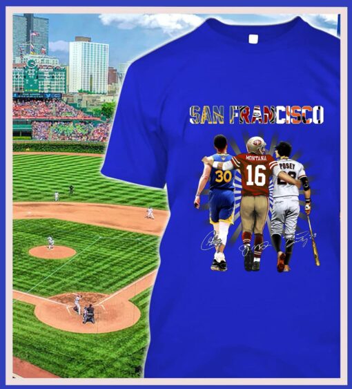 Official Golden State Warriors San Francisco 49ers San Francisco Giants Signatures Shirt 2