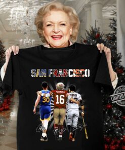Official Golden State Warriors San Francisco 49ers San Francisco Giants Signatures Shirt 6