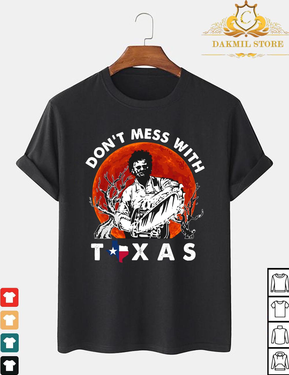 Halloween Sunset Leatherface Don't Mess With Vintage Texas shirt