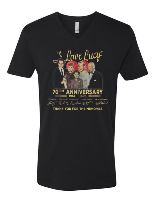 I Love Lucy 70th Anniversary Thank You For The Memories V Neck
