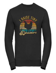 I Raise Tiny Dinosaurs Vintage Retro 70S Chicken Silhouette Sweatshirt