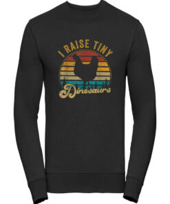 I Raise Tiny Dinosaurs Vintage Retro 70S Chicken Silhouette Sweatshirt