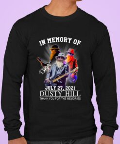 Original In Memory Of Dusty Hill ZZ Top Band July 27 2021 Signature Thank Memories Shirt 6