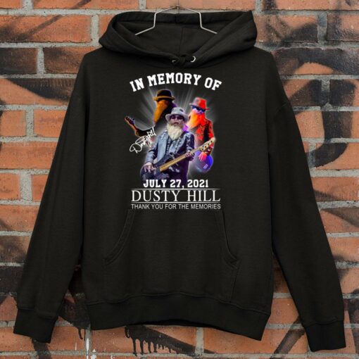 Original In Memory Of Dusty Hill ZZ Top Band July 27 2021 Signature Thank Memories Shirt 4