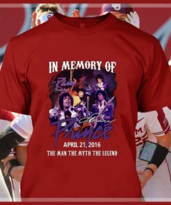 Funny In memory of Prince and The Revolution Purple Rain April 21 2016 Signature The Man The Myth The Legend Shirt 7