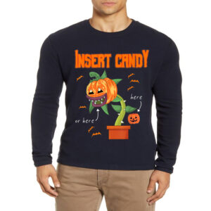 Insert Candy Here Carnivorous Plant Creepy Halloween Pumpkin T-Shirt