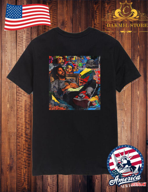 J. Cole Photo Collage T-shirt Men Women KOD Hip Hop Pullover T-shirt