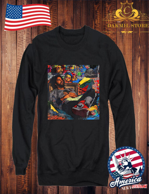 J. Cole Photo Collage T-shirt Men Women KOD Hip Hop Pullover Sweatshirt