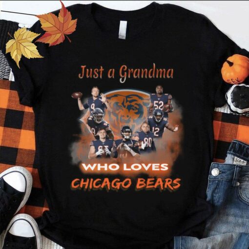 Awesome Just a grandma who Loves Chicago Bears Shirt 1