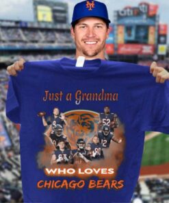 Awesome Just a grandma who Loves Chicago Bears Shirt 6