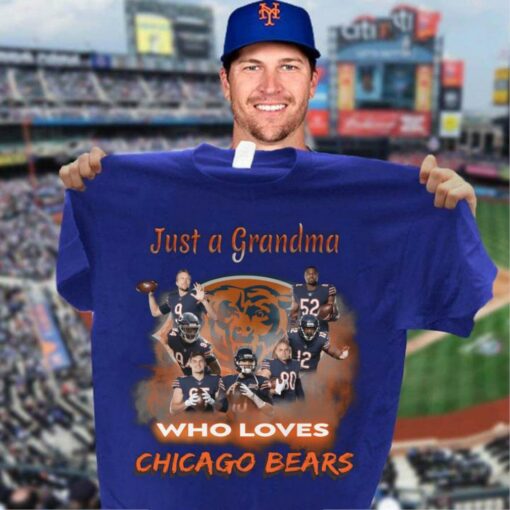 Awesome Just a grandma who Loves Chicago Bears Shirt 3
