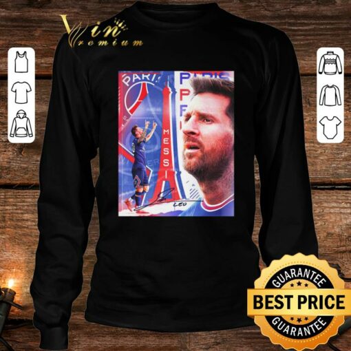 Original Lionel Messi Signature Paris Saint-Germain F.C. Poster Shirt 4