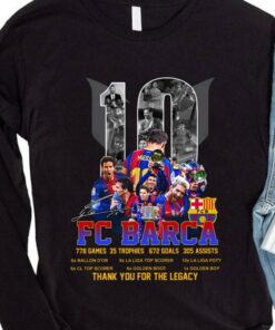 Awesome M10 Lionel Messi FC Barca records & achievements signature thank you for the legacy shirt 7