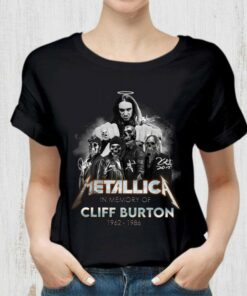 Best Metallica band In Memory Of Cliff Burton 1962-1986 signatures shirt 5