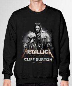 Best Metallica band In Memory Of Cliff Burton 1962-1986 signatures shirt 6