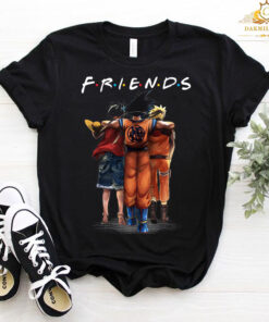 Monkey D.luffy Son Goku Luffy And Naruto Eating Friends Anime Shirt, Anime Friends Shirt