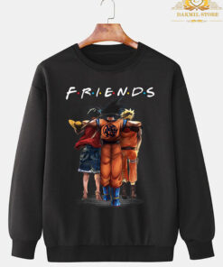 Monkey D.luffy Son Goku Luffy And Naruto Eating Friends Anime Shirt, Anime Friends Shirt