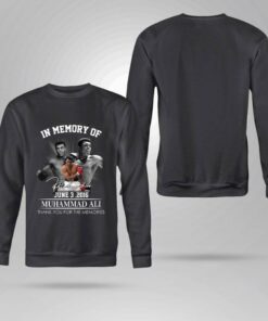 Hot Muhammad Ali in memory of june 3 2016 signature thank you for the memories shirt 7